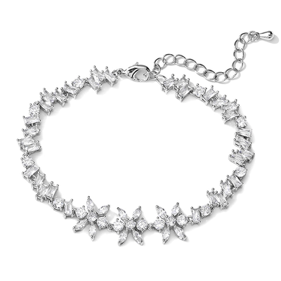 Melina Crystal Bridal Clasp Bracelet