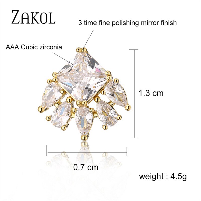 Exquisite Crystal Bridal Stud Earrings