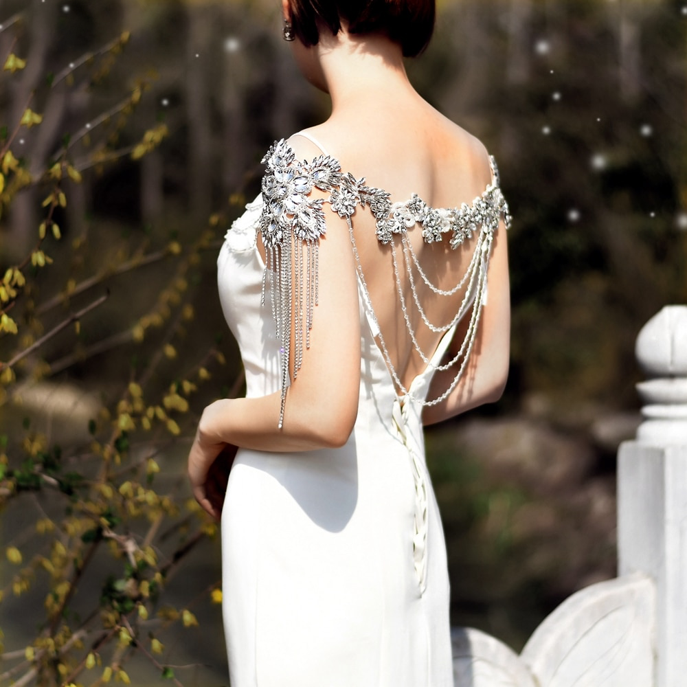 Giselle Crystal Beaded Wedding Dress Shawl