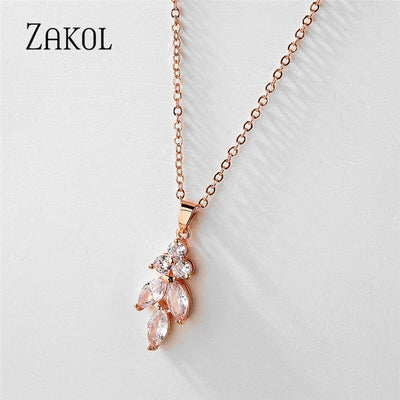 Parker Water Droplets Leaf Necklace