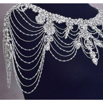 Amina Crystal Beaded Bridal Shawl