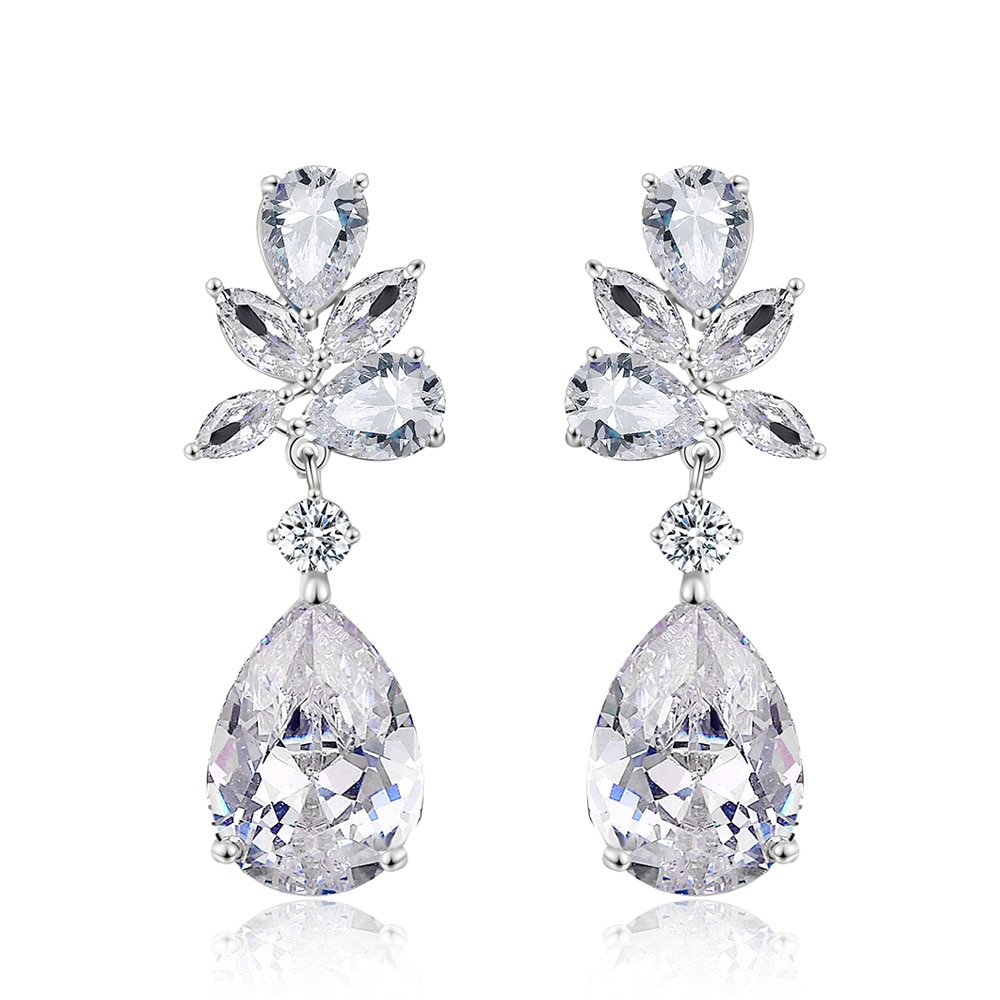 CZ Bridal Wedding Earrings