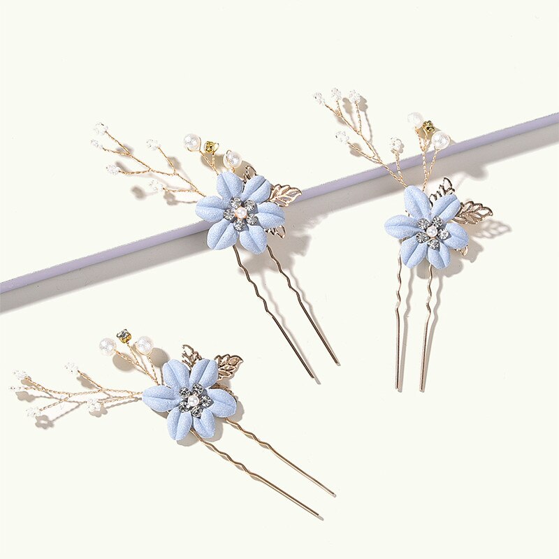 Tori Pastel Flower Hair Pin Set (3 Piece)