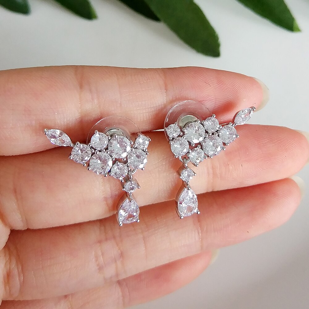 Asymmetrical Rhinestone Stud Earrings