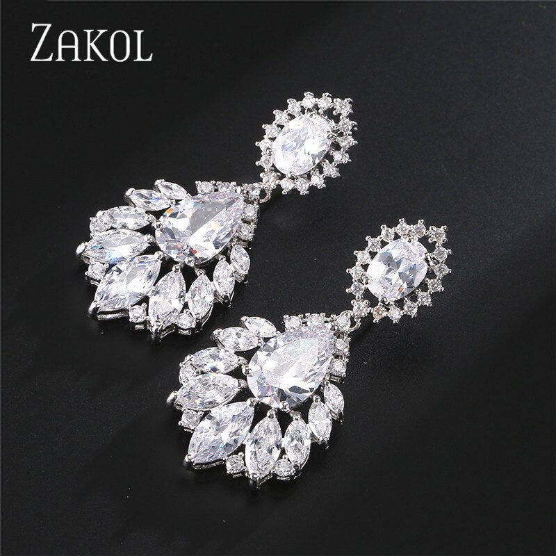 Crystal Chandelier Wedding Earrings