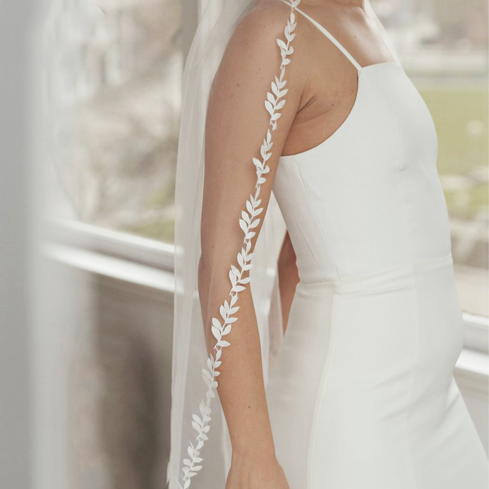 Alex Floral Lace Vine Edge Wedding Veil