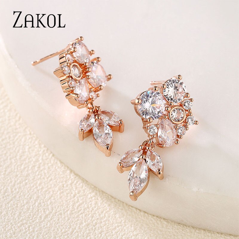 Geometric Marquise Crystal Drop Earrings