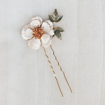 Leah Nature Petal Wedding Hair Comb