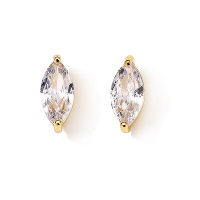 CZ Diamond Shaped Stud Earrings