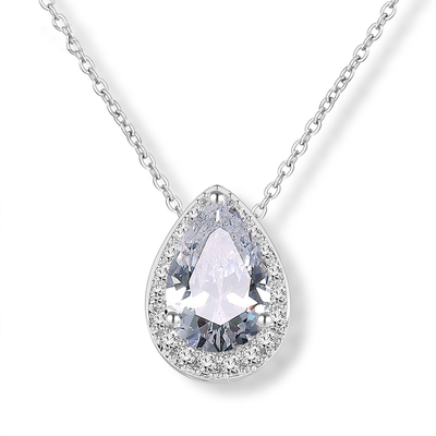 Ember Water Crystal Bridal Necklace