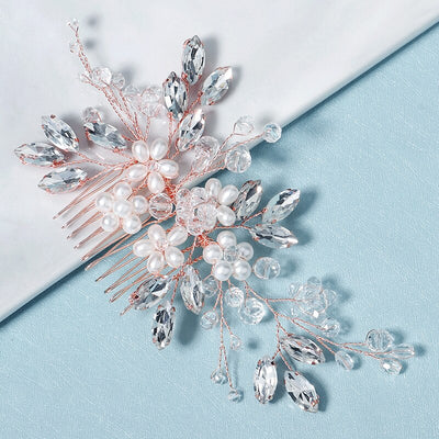 Shay Crystal Pearl Wedding Hair Comb