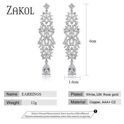 Long Chandelier Couture Wedding Earrings