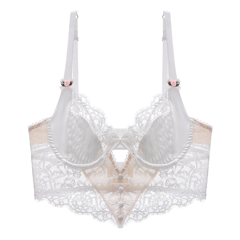 Eloise French Embroidered Lace Bridal Bralette