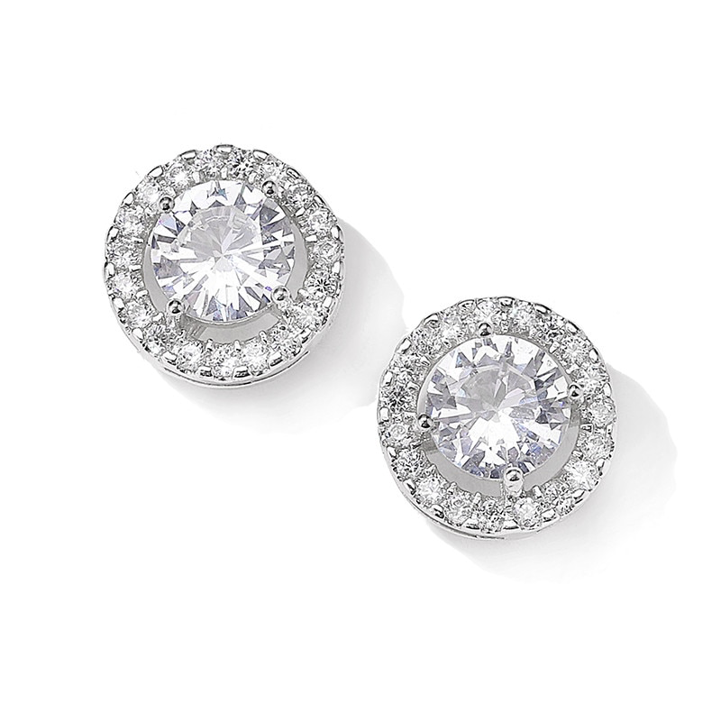 Modern Halo Stud Earrings