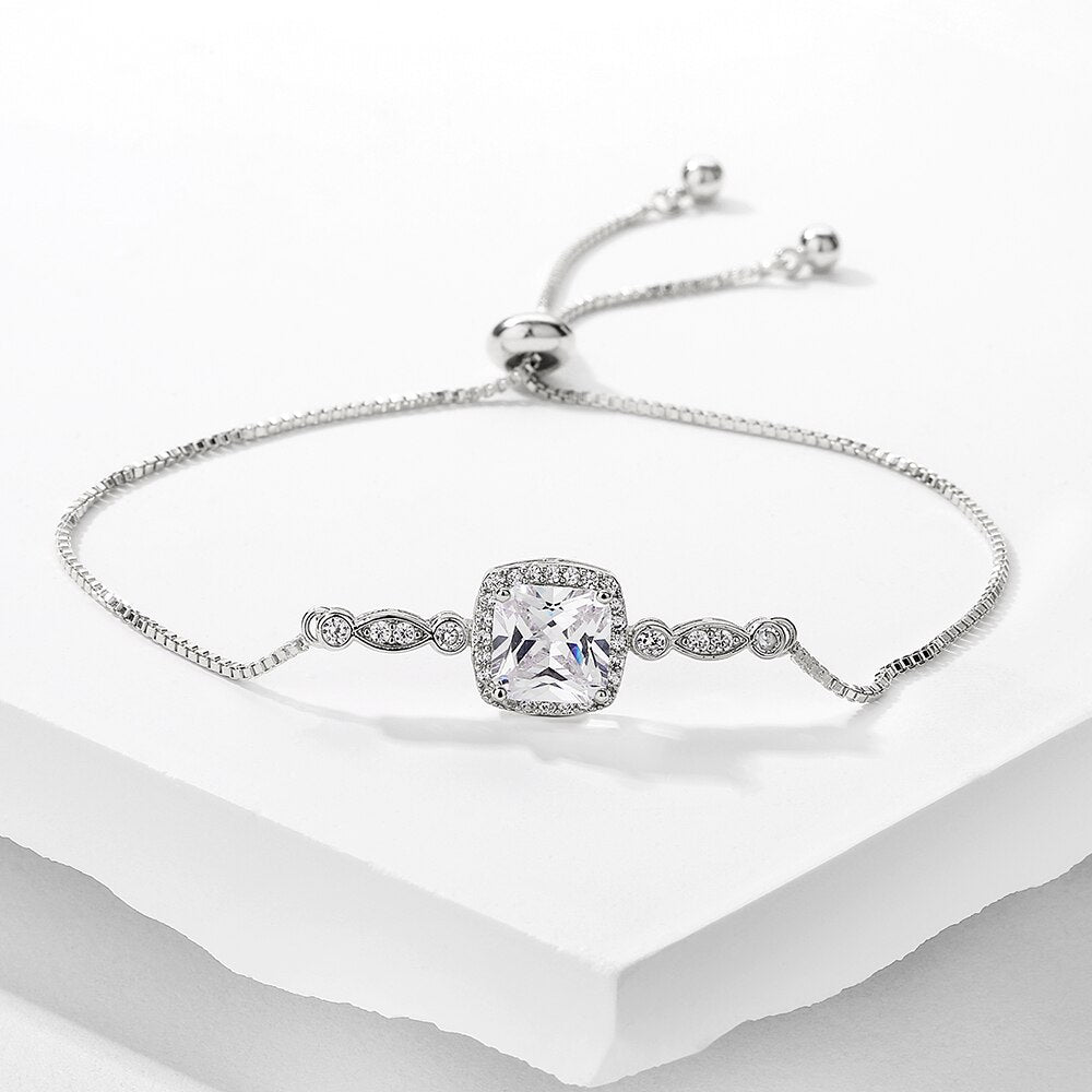 Paola Square CZ Stone Bracelet