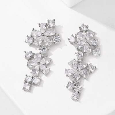 Spectacular Crystal Wedding Drop Earrings