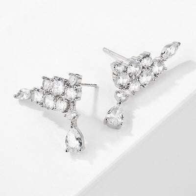 Asymmetrical Rhinestone Stud Earrings