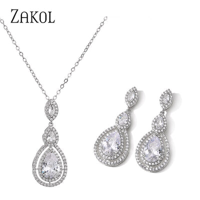 Classic Crystal Matching Wedding Jewelry Set