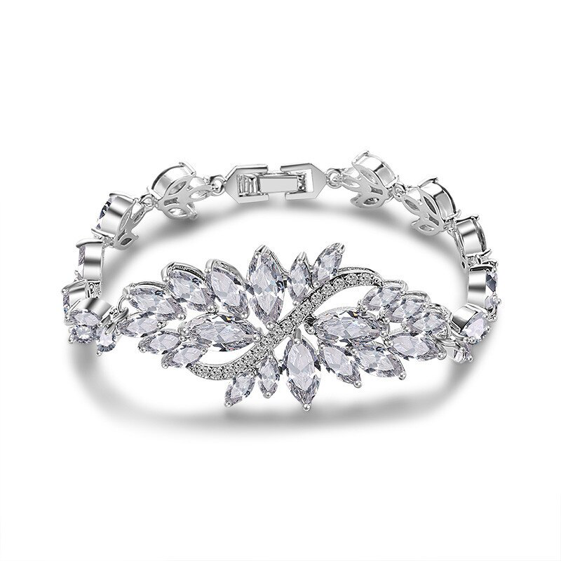 Addison Marquise Stone Wedding Bracelet