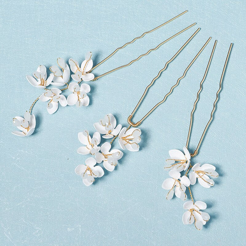 Chloe Delicate Lily Hair Pin Set (3 Piece)