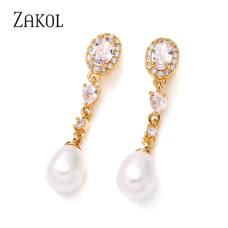 Elegant Pearl Dangle Earrings