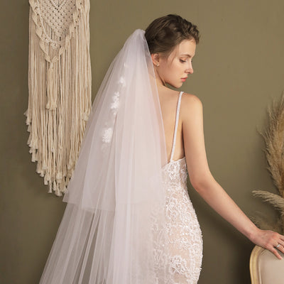 Lucille Long Cathedral Wedding Bridal Veil