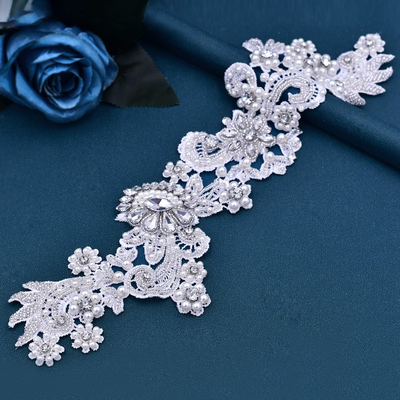 Bianca Floral Pearl Beaded Wedding Dress Belt