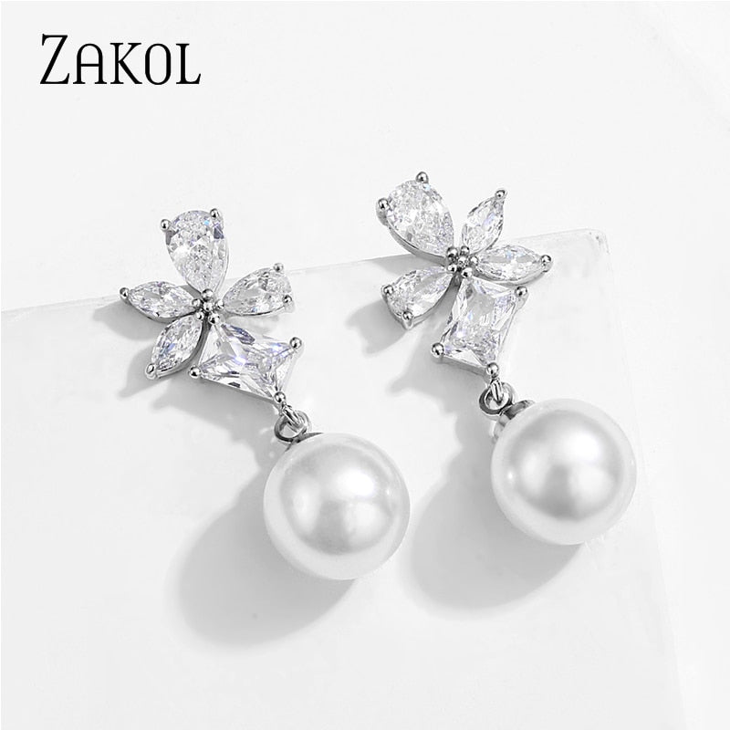 Water Drop Pearl Earrings