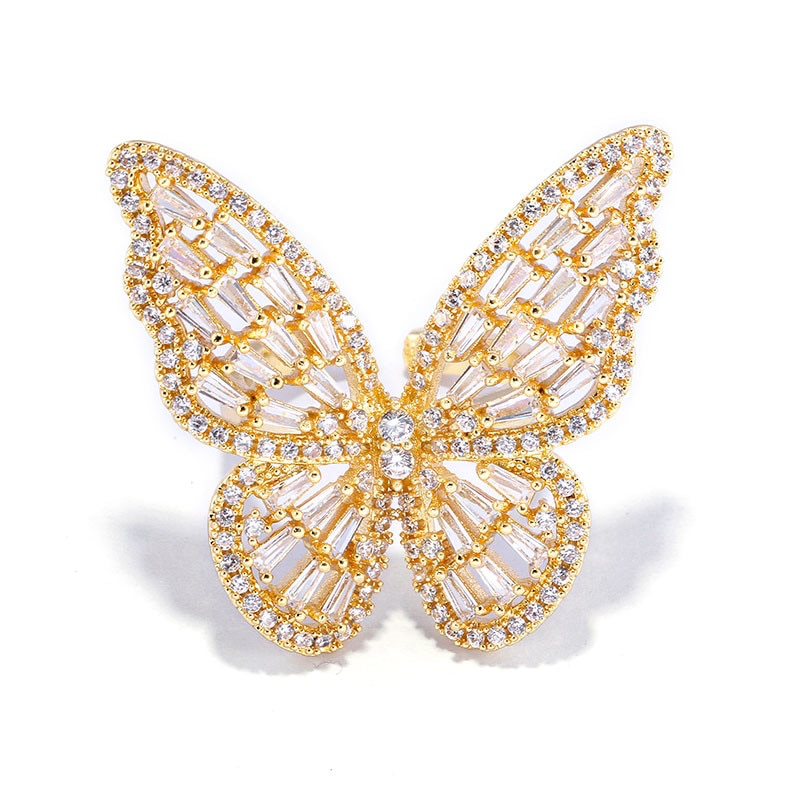 Luxury Crystal Butterfly Ring