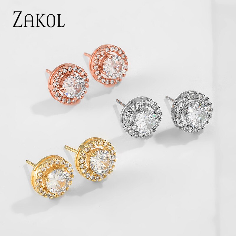 Modern Halo Stud Earrings