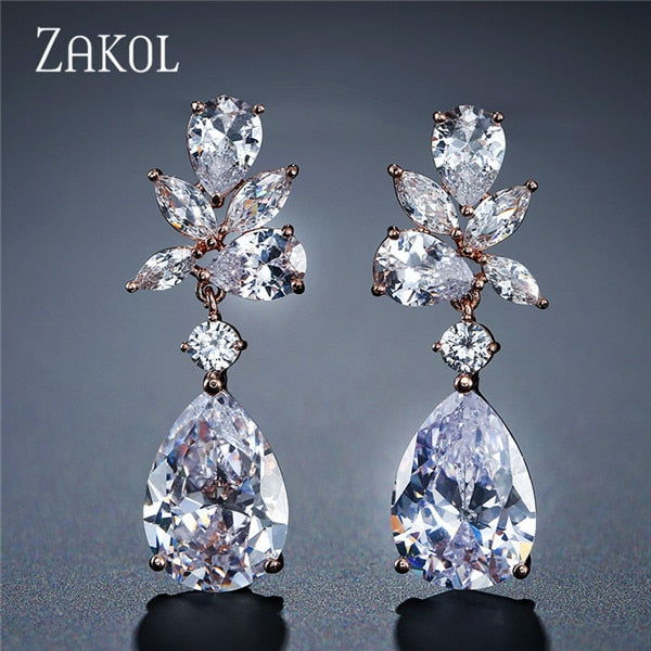 CZ Bridal Wedding Earrings