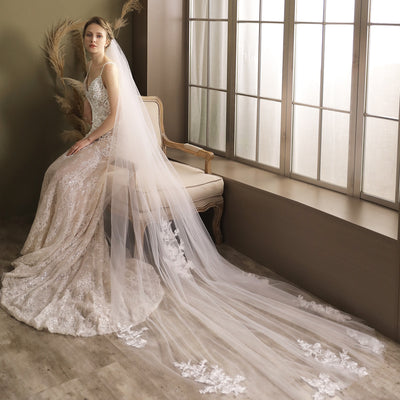 Lucille Long Cathedral Wedding Bridal Veil