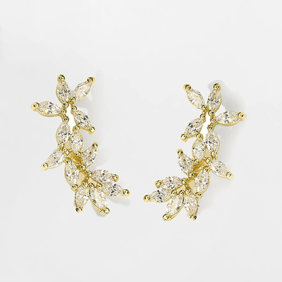 Marquise Cut Crystal Stud Earrings