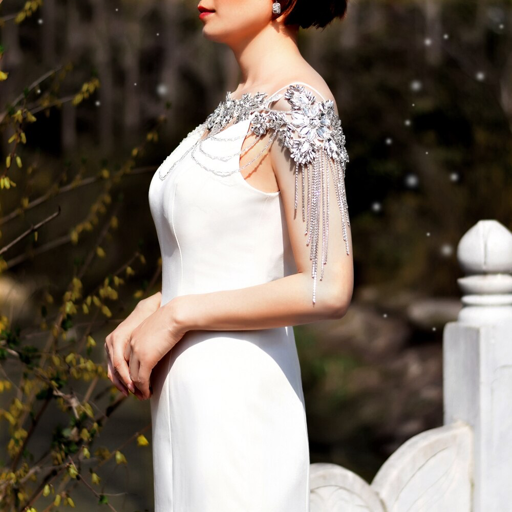 Giselle Crystal Beaded Wedding Dress Shawl