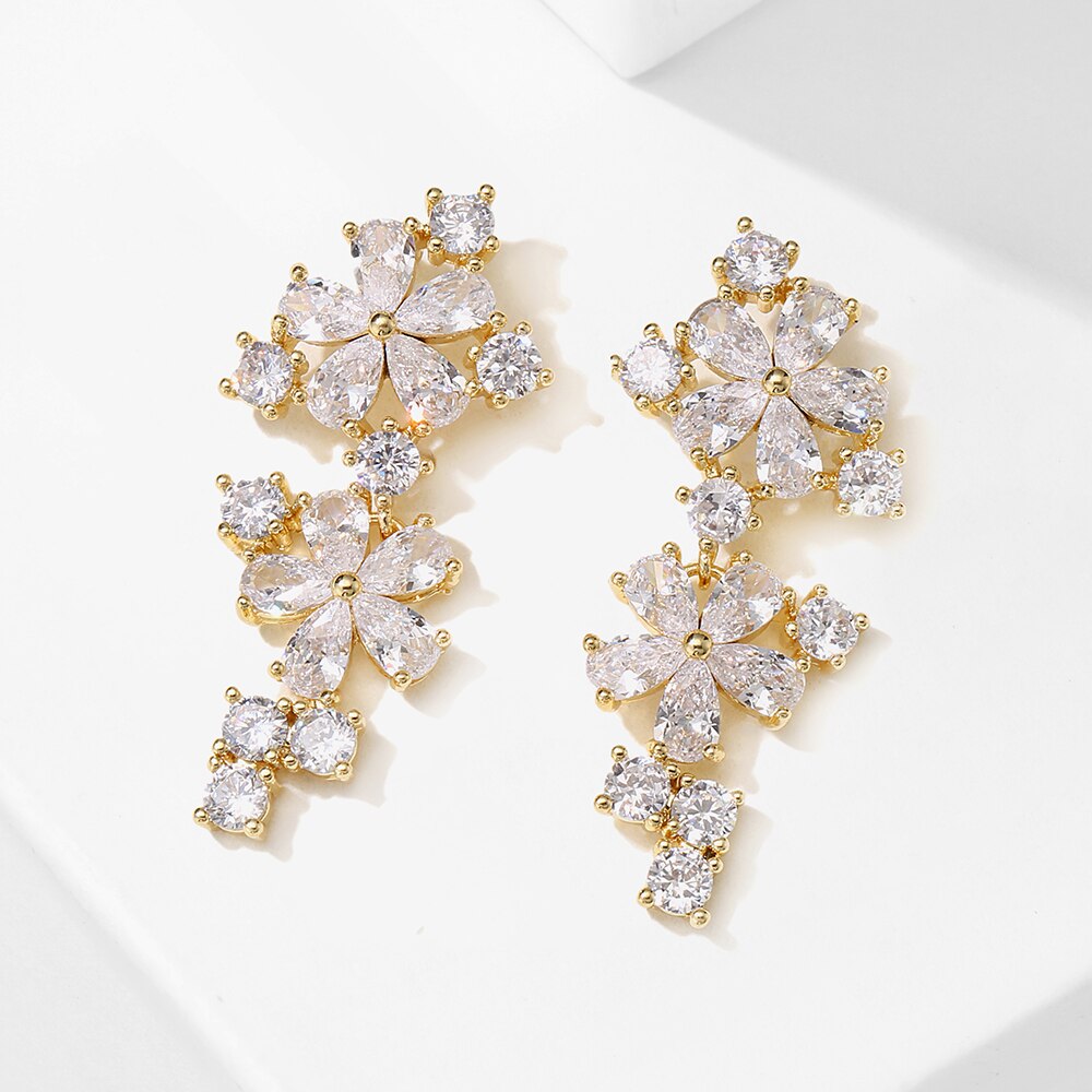 Spectacular Crystal Wedding Drop Earrings