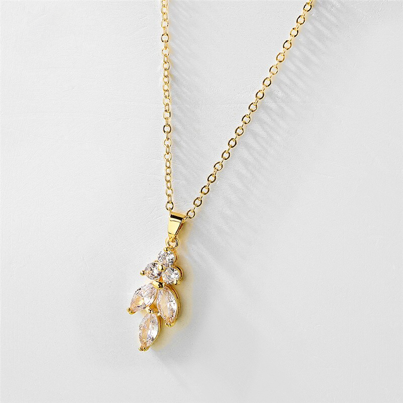 Parker Water Droplets Leaf Necklace