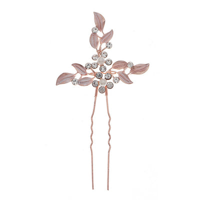 Yari Rose Gold Bloom Hair Pin Set (6 piece)