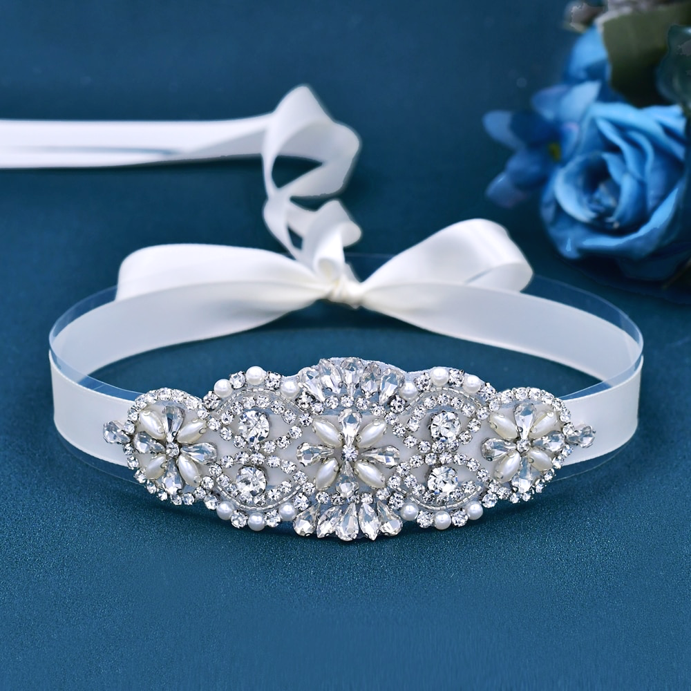 Quinn Vintage Pearl & Crystal Beaded Bridal Belt