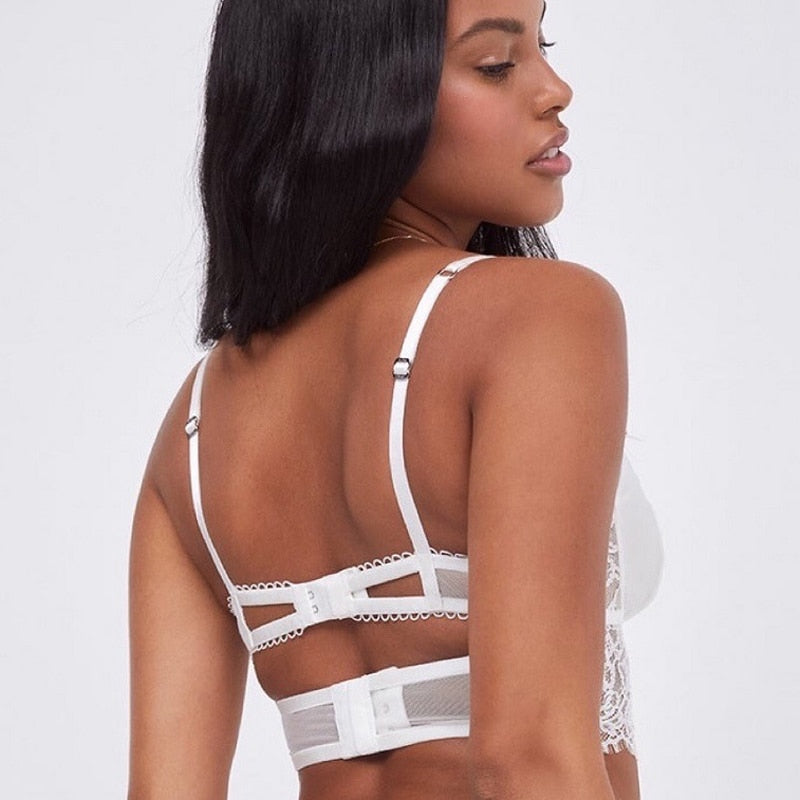 Eloise French Embroidered Lace Bridal Bralette