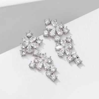 Spectacular Crystal Wedding Drop Earrings