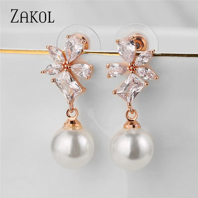 Water Drop Pearl Earrings