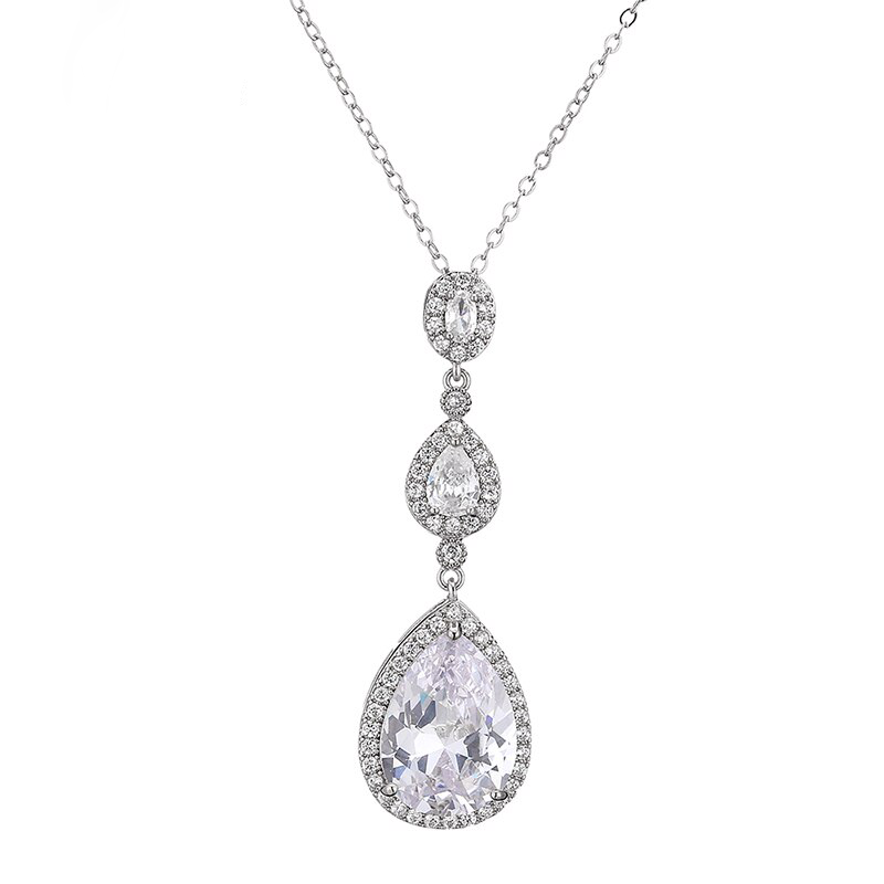 Finley Cascading Crystal Pendant Necklace