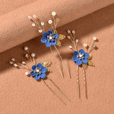 Tori Pastel Flower Hair Pin Set (3 Piece)