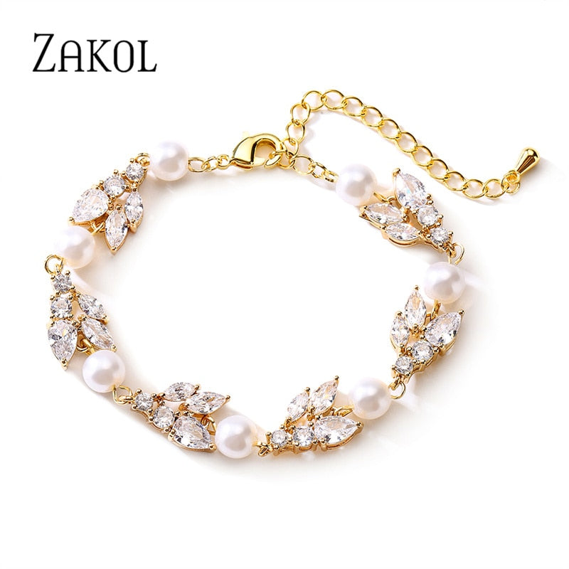 Elenor Pearl Detailed Bridal Bracelet