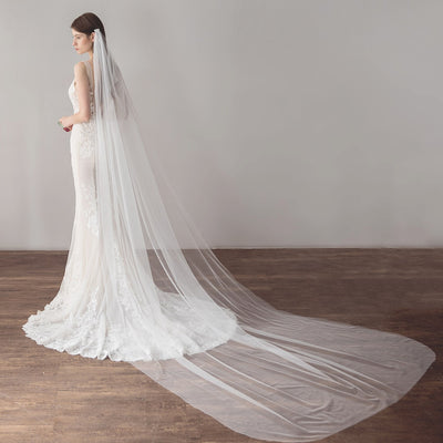 Alexandra Simple Long Cathedral Veil