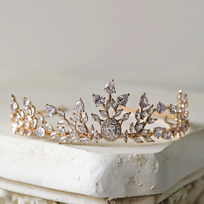 Taryn Baroque Style Bridal Tiara Crown