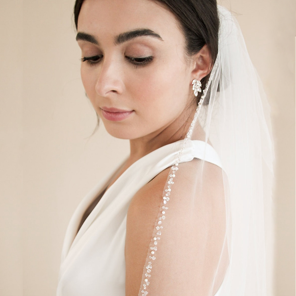 Olivianna Delicate Beaded Edge Veil