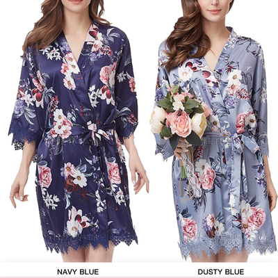 Daniella Matching Floral Lace Bride & Bridesmaid Robes